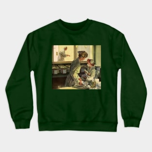 Vintage Science and Medicine, Nurses with Newborn Babies Crewneck Sweatshirt